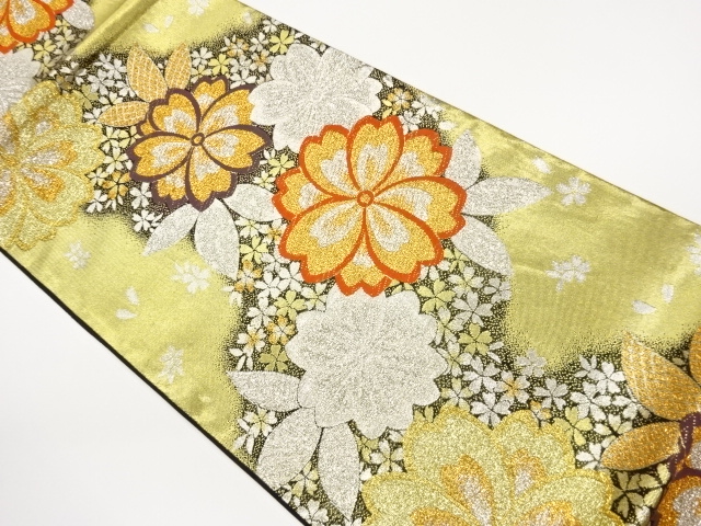 JAPANESE FUKURO OBI / WOVEN SAKURA